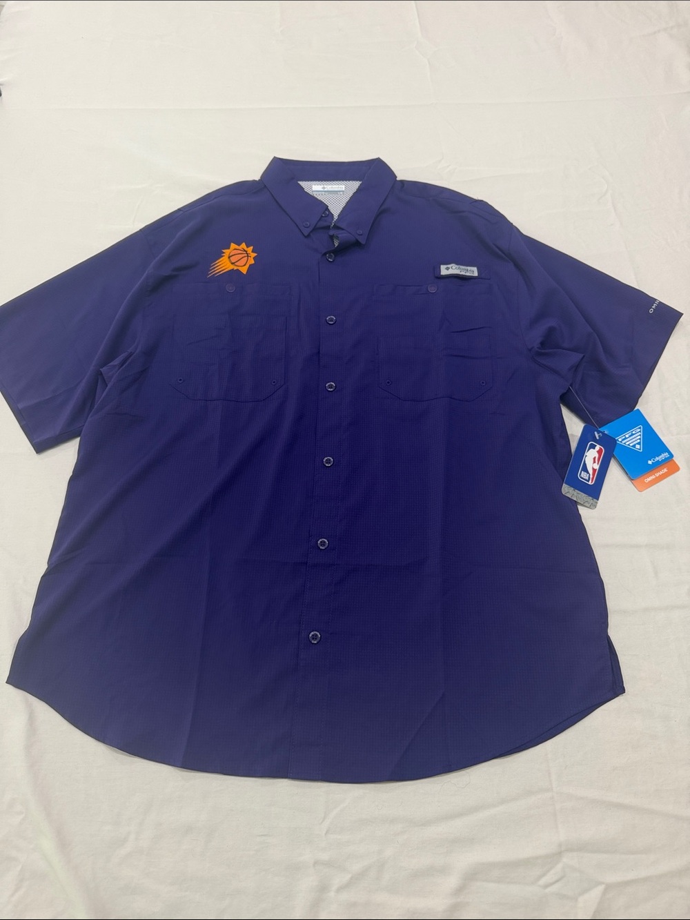 Columbia PFG - Phoenix Suns Short-Sleeve Button-Down Shirt - Brand NWT msrp $95